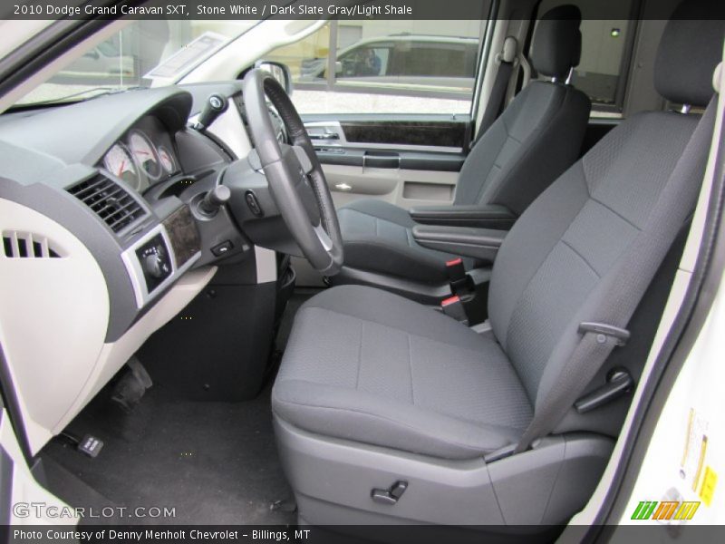 Stone White / Dark Slate Gray/Light Shale 2010 Dodge Grand Caravan SXT