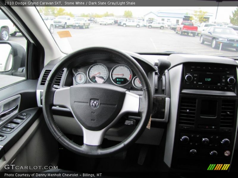 Stone White / Dark Slate Gray/Light Shale 2010 Dodge Grand Caravan SXT
