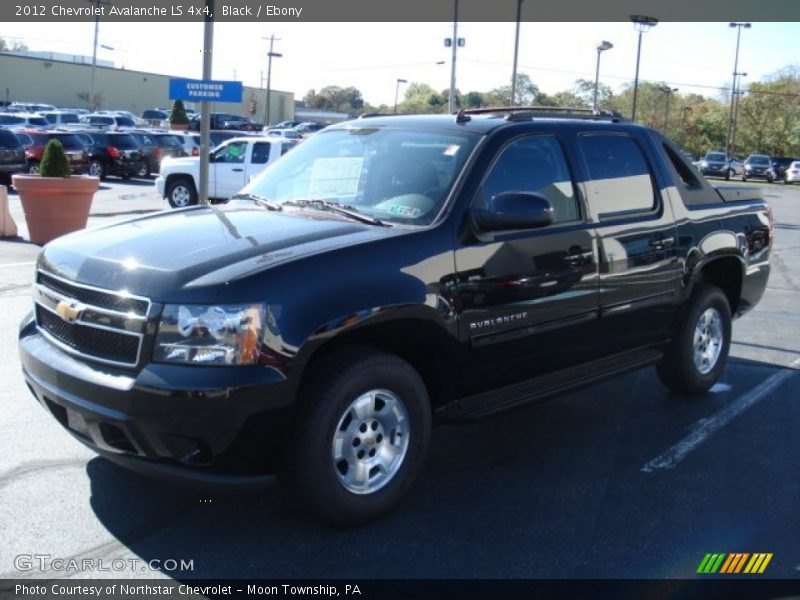 Black / Ebony 2012 Chevrolet Avalanche LS 4x4