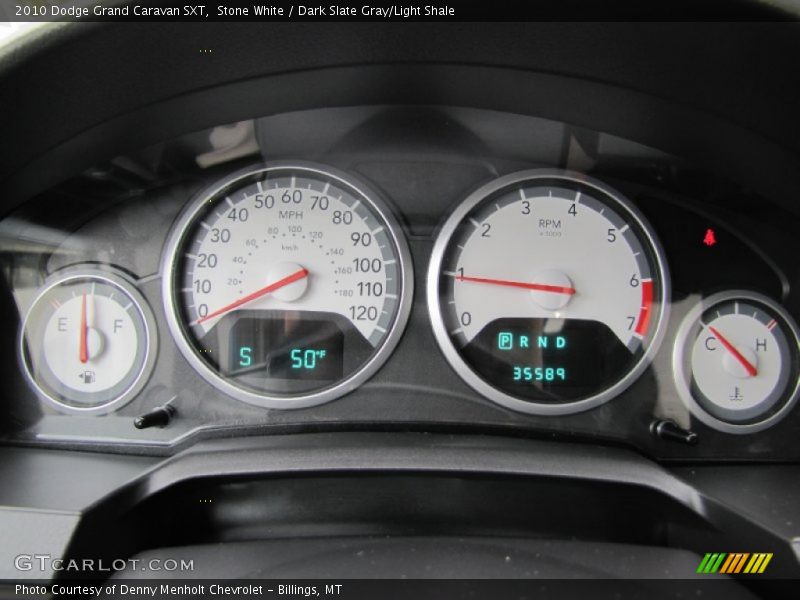 Stone White / Dark Slate Gray/Light Shale 2010 Dodge Grand Caravan SXT