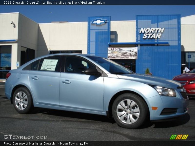 Ice Blue Metallic / Jet Black/Medium Titanium 2012 Chevrolet Cruze LS