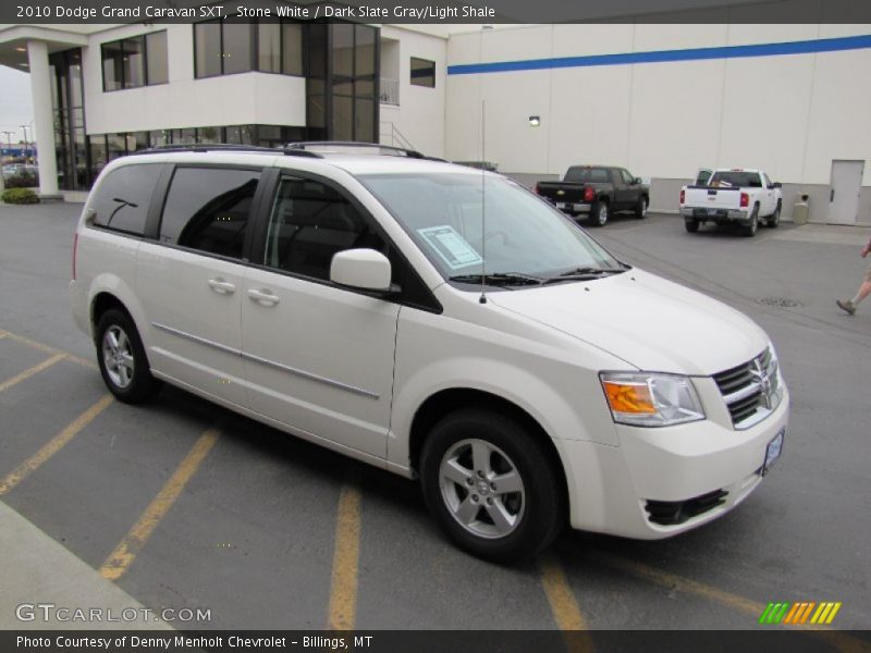 Stone White / Dark Slate Gray/Light Shale 2010 Dodge Grand Caravan SXT