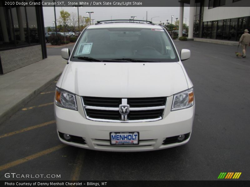 Stone White / Dark Slate Gray/Light Shale 2010 Dodge Grand Caravan SXT