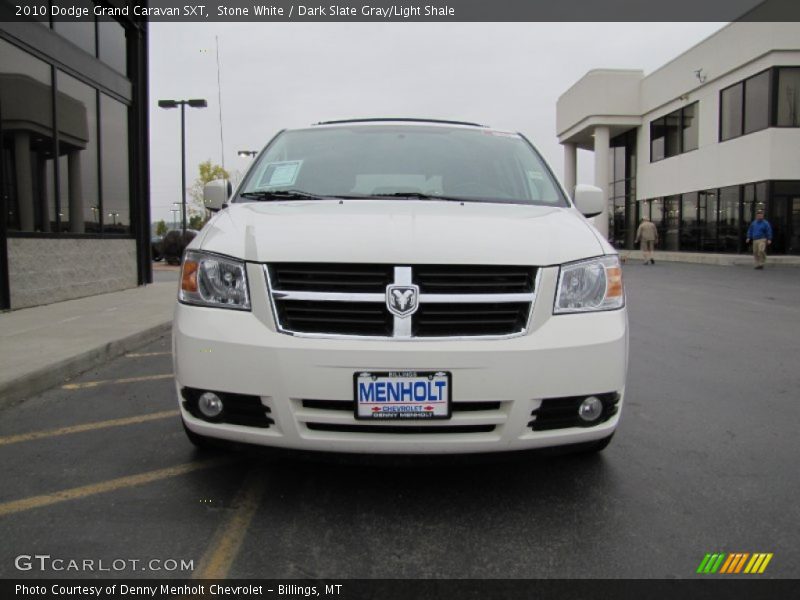 Stone White / Dark Slate Gray/Light Shale 2010 Dodge Grand Caravan SXT