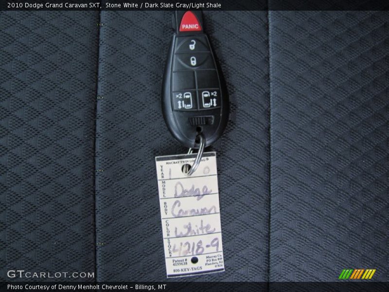Stone White / Dark Slate Gray/Light Shale 2010 Dodge Grand Caravan SXT