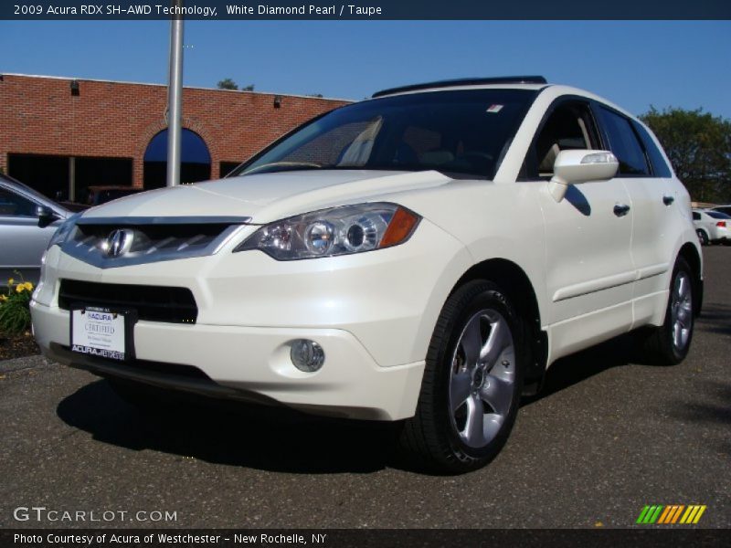White Diamond Pearl / Taupe 2009 Acura RDX SH-AWD Technology