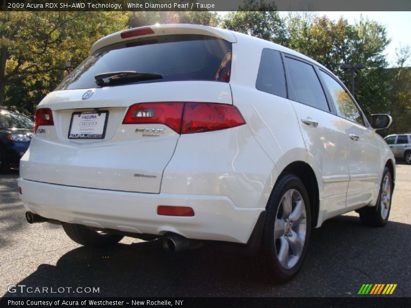 White Diamond Pearl / Taupe 2009 Acura RDX SH-AWD Technology