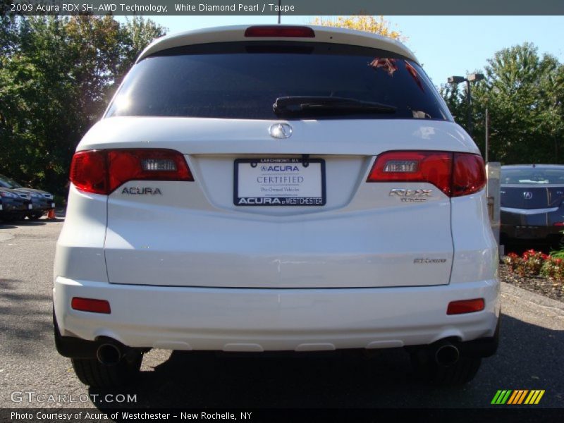 White Diamond Pearl / Taupe 2009 Acura RDX SH-AWD Technology