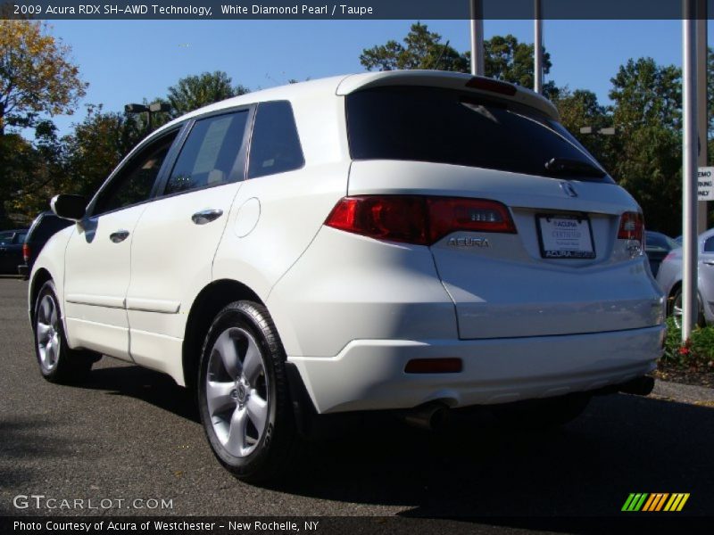 White Diamond Pearl / Taupe 2009 Acura RDX SH-AWD Technology