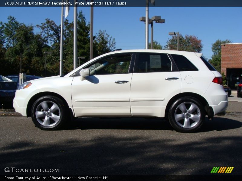 White Diamond Pearl / Taupe 2009 Acura RDX SH-AWD Technology