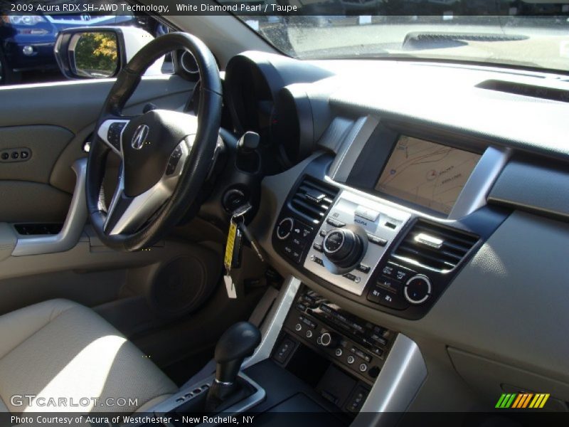 White Diamond Pearl / Taupe 2009 Acura RDX SH-AWD Technology