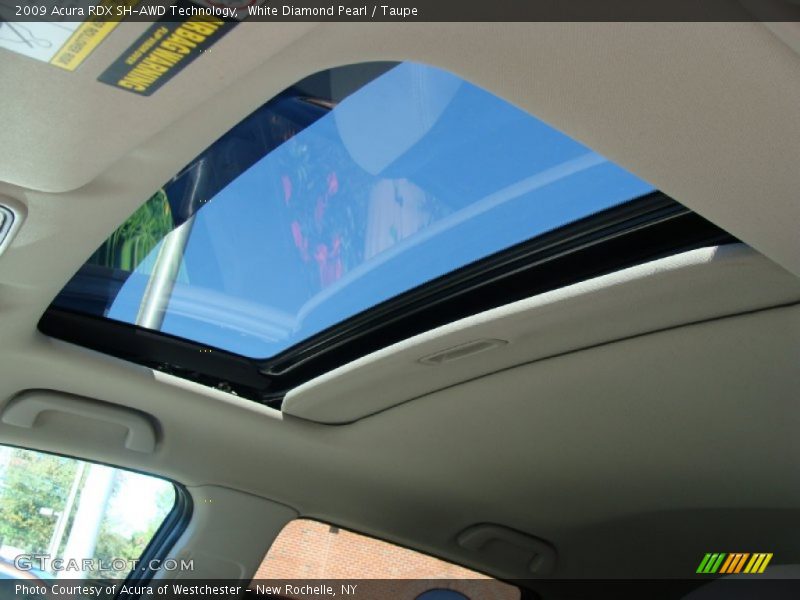 White Diamond Pearl / Taupe 2009 Acura RDX SH-AWD Technology