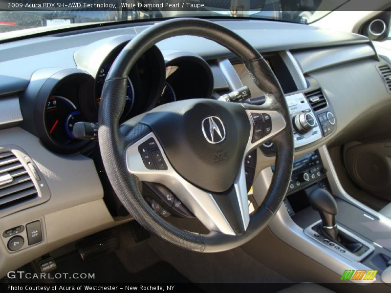White Diamond Pearl / Taupe 2009 Acura RDX SH-AWD Technology