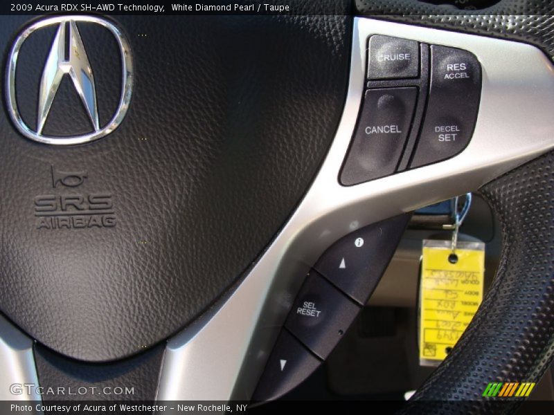White Diamond Pearl / Taupe 2009 Acura RDX SH-AWD Technology