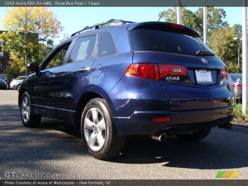Royal Blue Pearl / Taupe 2009 Acura RDX SH-AWD