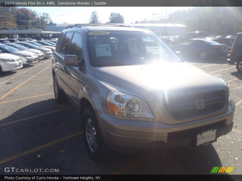 Sandstone Metallic / Saddle 2004 Honda Pilot EX-L 4WD