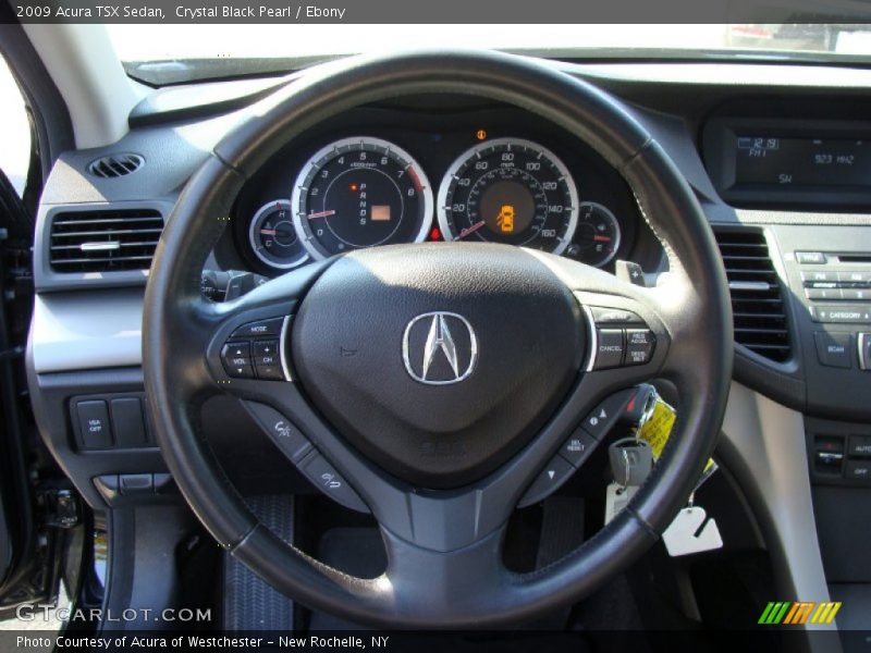 Crystal Black Pearl / Ebony 2009 Acura TSX Sedan