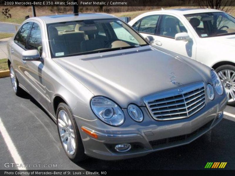 Pewter Metallic / Cashmere 2009 Mercedes-Benz E 350 4Matic Sedan