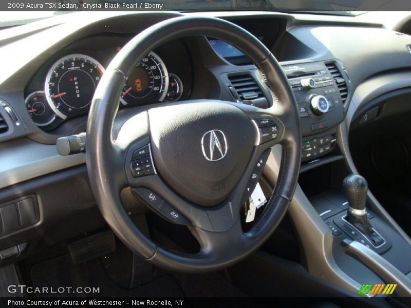 Crystal Black Pearl / Ebony 2009 Acura TSX Sedan
