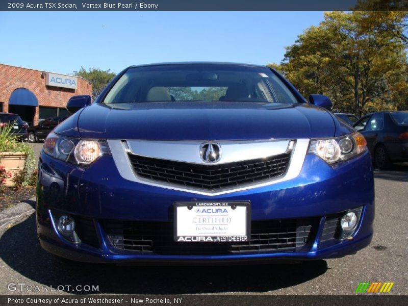 Vortex Blue Pearl / Ebony 2009 Acura TSX Sedan
