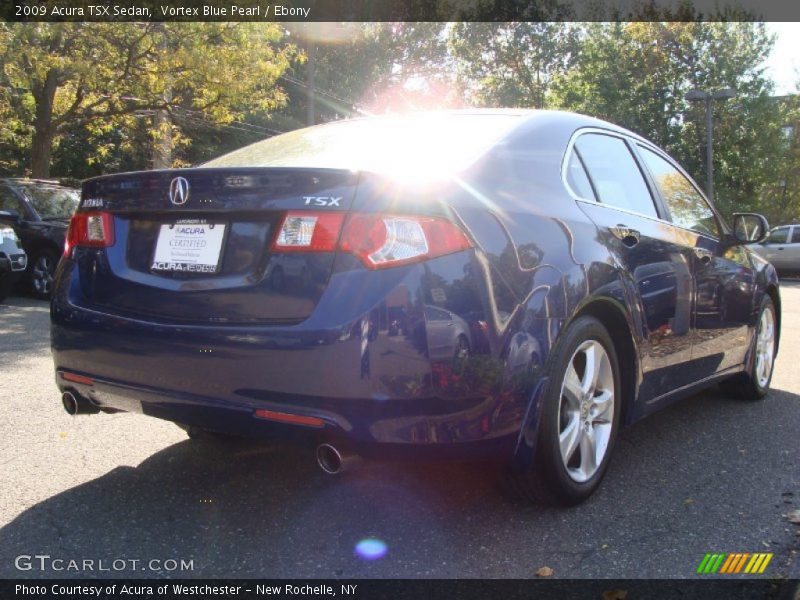 Vortex Blue Pearl / Ebony 2009 Acura TSX Sedan