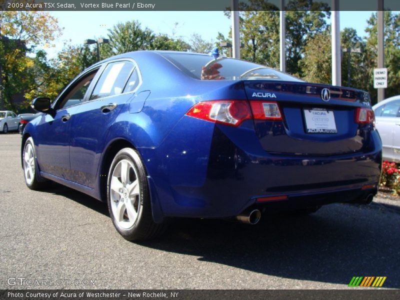 Vortex Blue Pearl / Ebony 2009 Acura TSX Sedan