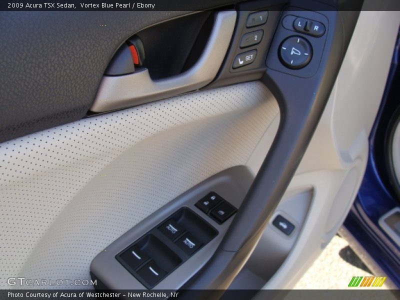 Vortex Blue Pearl / Ebony 2009 Acura TSX Sedan
