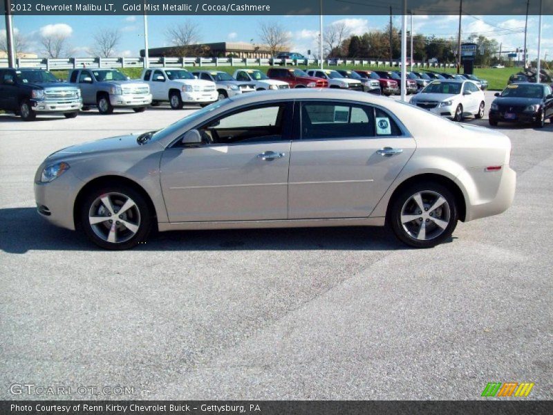 Gold Mist Metallic / Cocoa/Cashmere 2012 Chevrolet Malibu LT