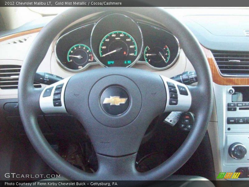 Gold Mist Metallic / Cocoa/Cashmere 2012 Chevrolet Malibu LT