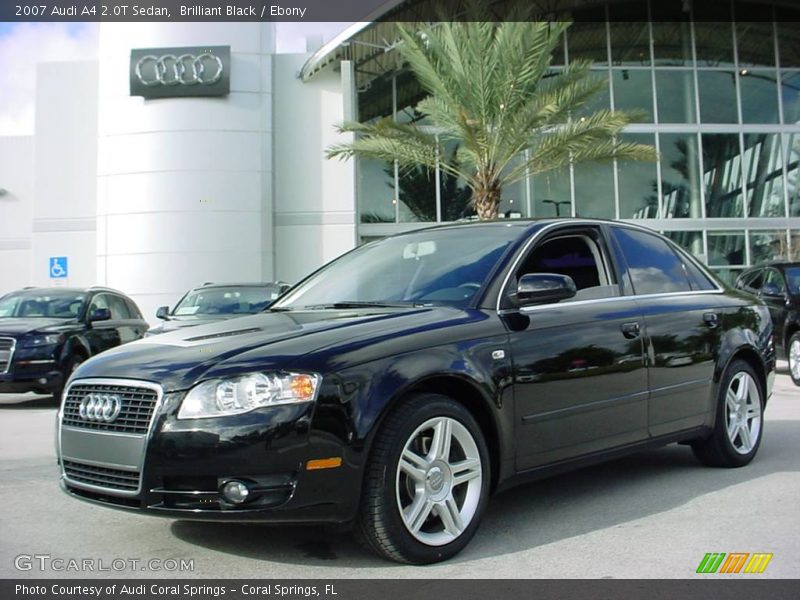 Brilliant Black / Ebony 2007 Audi A4 2.0T Sedan
