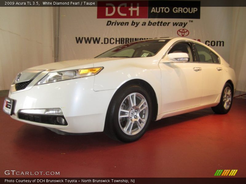 White Diamond Pearl / Taupe 2009 Acura TL 3.5