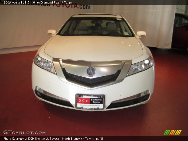 White Diamond Pearl / Taupe 2009 Acura TL 3.5