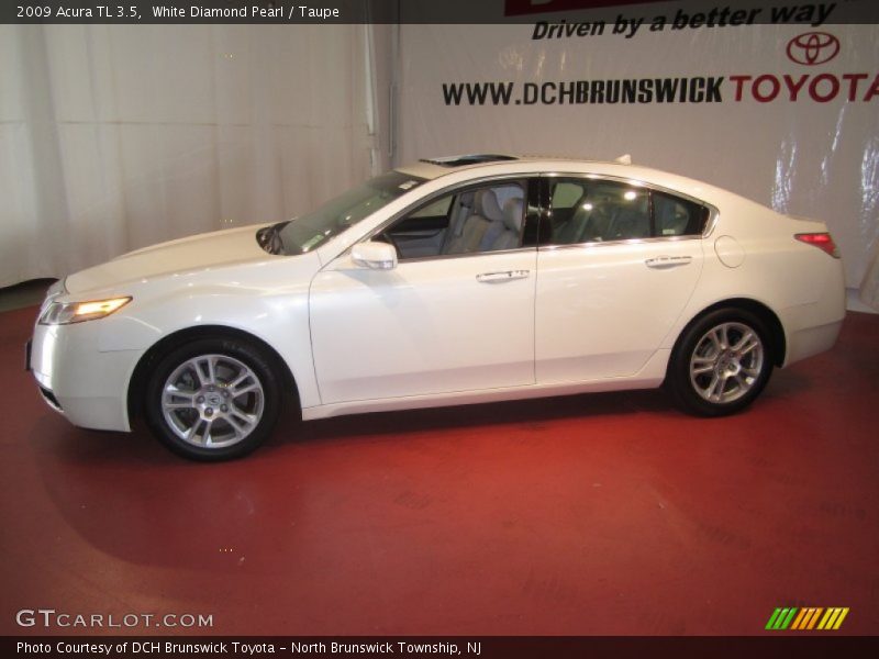 White Diamond Pearl / Taupe 2009 Acura TL 3.5