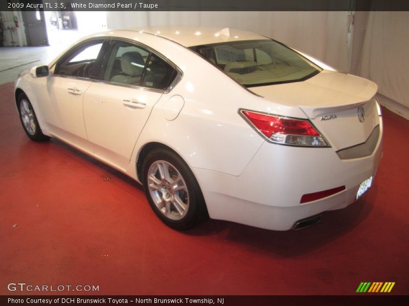White Diamond Pearl / Taupe 2009 Acura TL 3.5