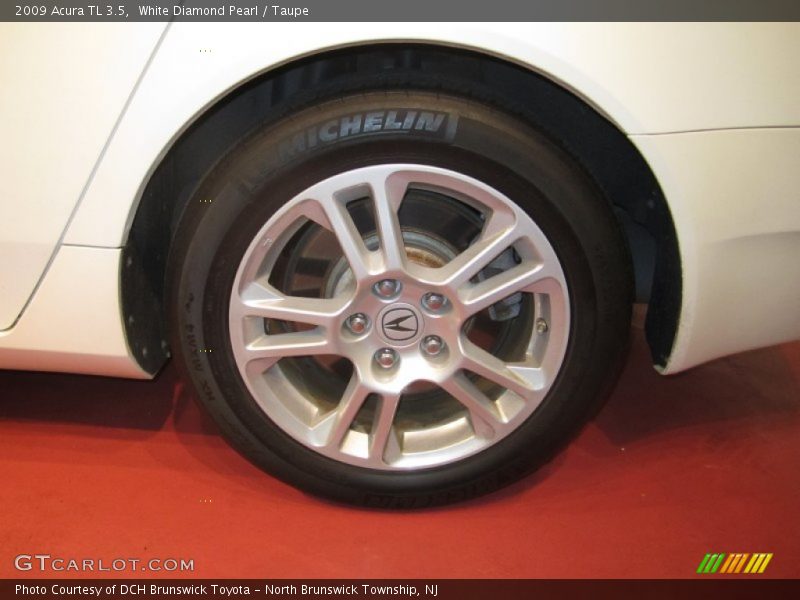 White Diamond Pearl / Taupe 2009 Acura TL 3.5
