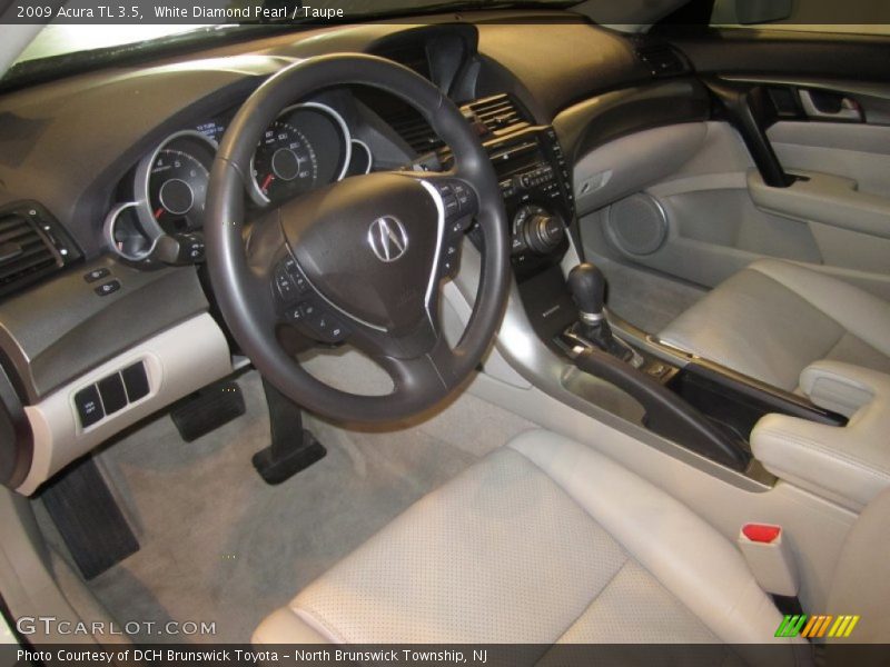 White Diamond Pearl / Taupe 2009 Acura TL 3.5