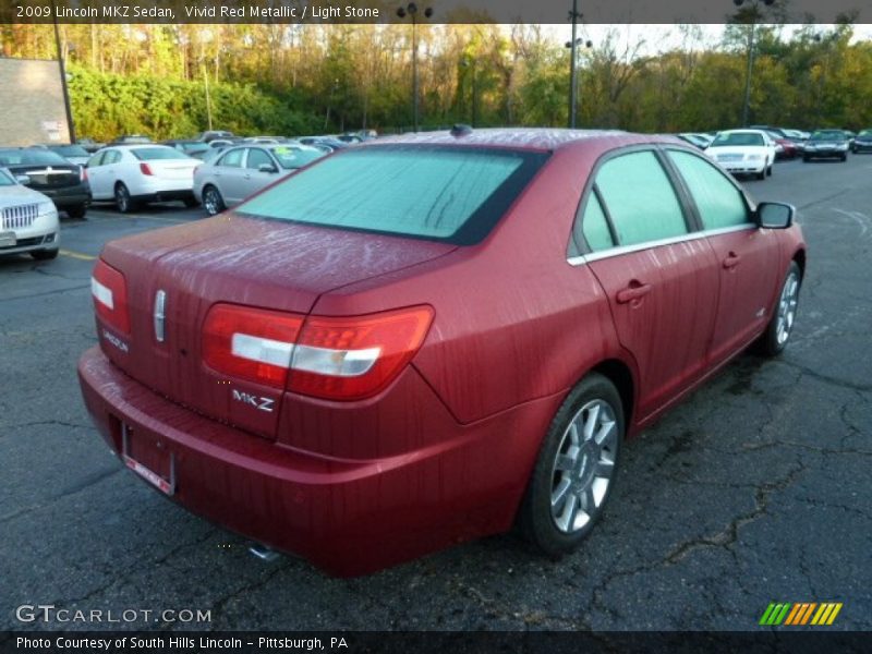 Vivid Red Metallic / Light Stone 2009 Lincoln MKZ Sedan