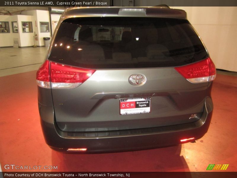 Cypress Green Pearl / Bisque 2011 Toyota Sienna LE AWD