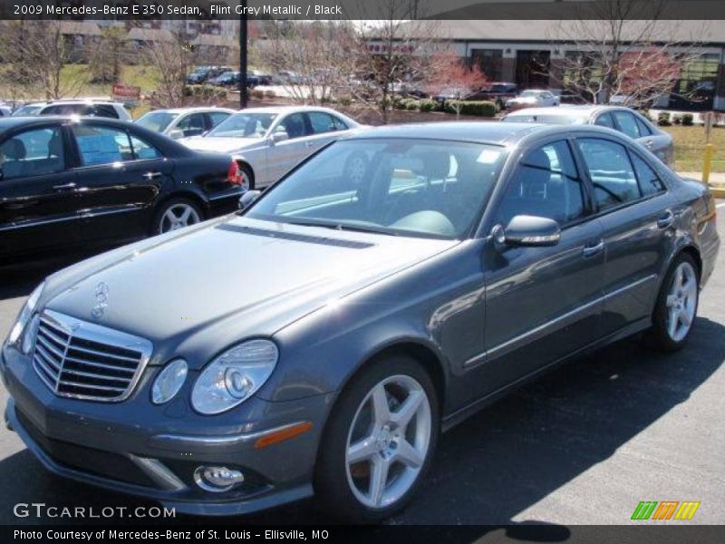 Flint Grey Metallic / Black 2009 Mercedes-Benz E 350 Sedan