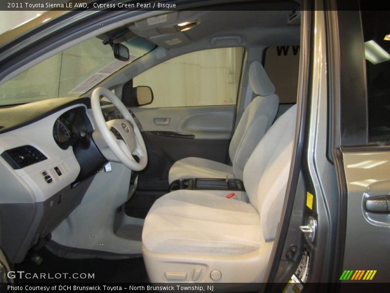 Cypress Green Pearl / Bisque 2011 Toyota Sienna LE AWD