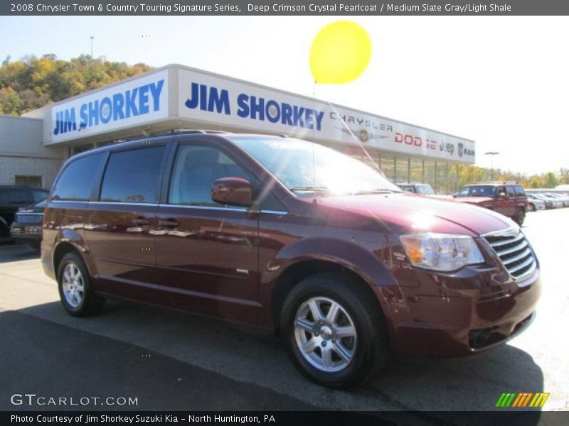 Deep Crimson Crystal Pearlcoat / Medium Slate Gray/Light Shale 2008 Chrysler Town & Country Touring Signature Series