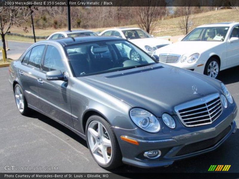 Flint Grey Metallic / Black 2009 Mercedes-Benz E 350 Sedan