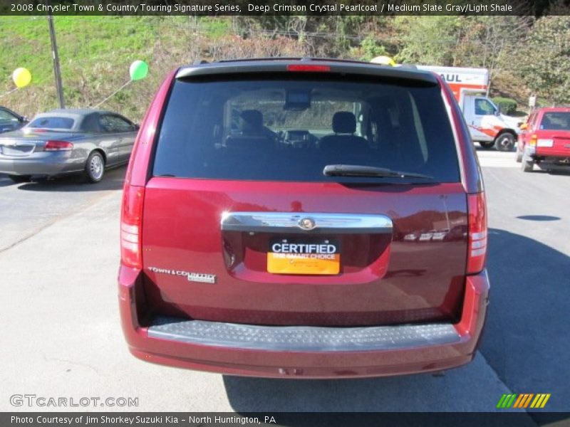 Deep Crimson Crystal Pearlcoat / Medium Slate Gray/Light Shale 2008 Chrysler Town & Country Touring Signature Series