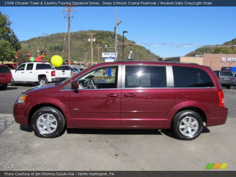 Deep Crimson Crystal Pearlcoat / Medium Slate Gray/Light Shale 2008 Chrysler Town & Country Touring Signature Series