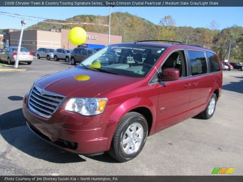 Deep Crimson Crystal Pearlcoat / Medium Slate Gray/Light Shale 2008 Chrysler Town & Country Touring Signature Series