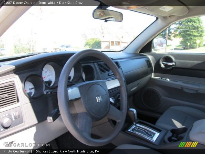 Stone White / Dark Slate Gray 2007 Dodge Charger