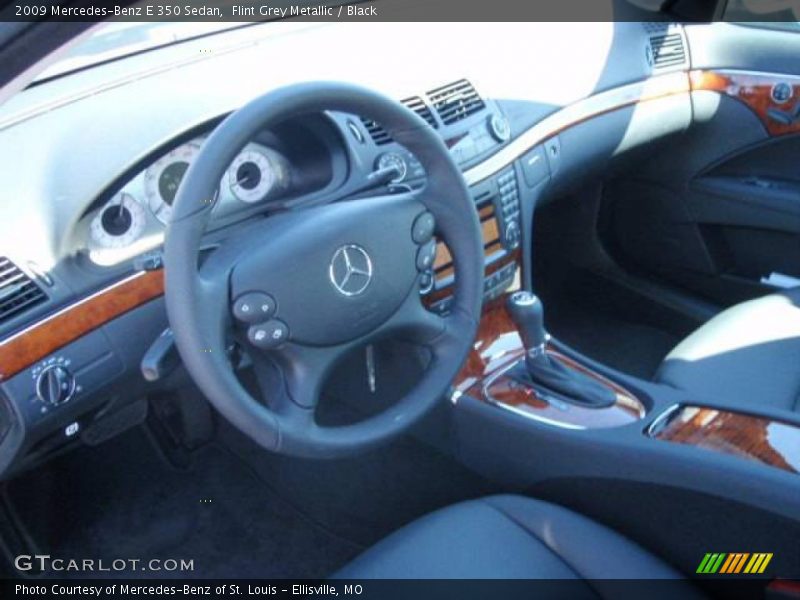 Flint Grey Metallic / Black 2009 Mercedes-Benz E 350 Sedan