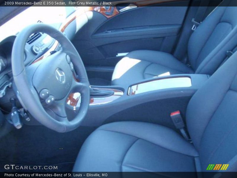Flint Grey Metallic / Black 2009 Mercedes-Benz E 350 Sedan