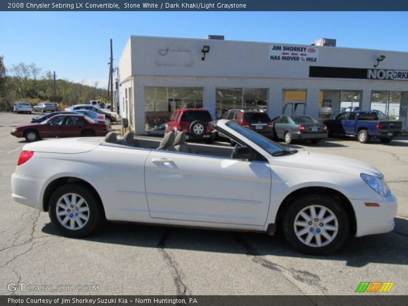 Stone White / Dark Khaki/Light Graystone 2008 Chrysler Sebring LX Convertible