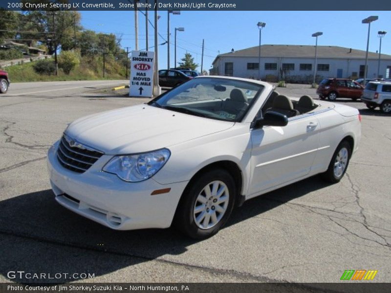 Stone White / Dark Khaki/Light Graystone 2008 Chrysler Sebring LX Convertible